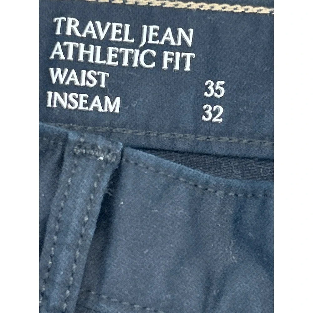 Banana Republic Travel Jean Mens 35x32 Black Athletic Fit Stretch Pants Classic